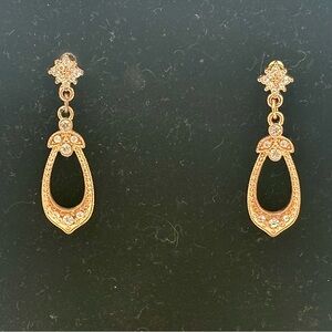 Gold and Diamond Fashion Dangle Earrings, Nice
